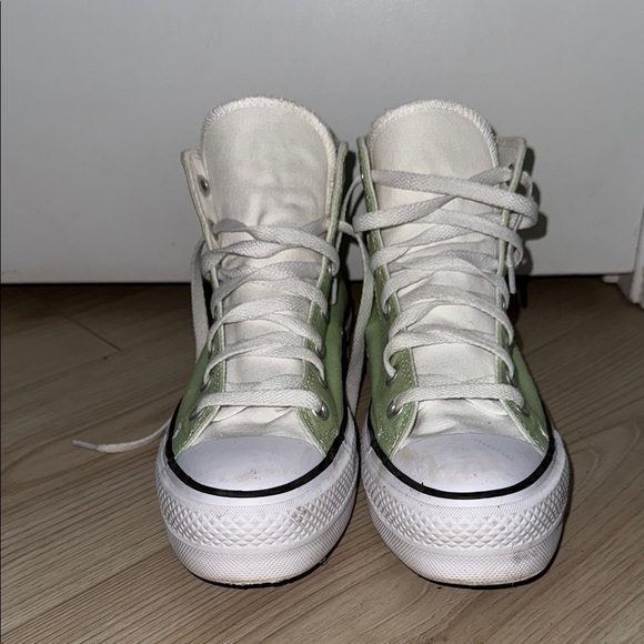 Converse All Star Green Platform High-tops - Picture 2 of 5